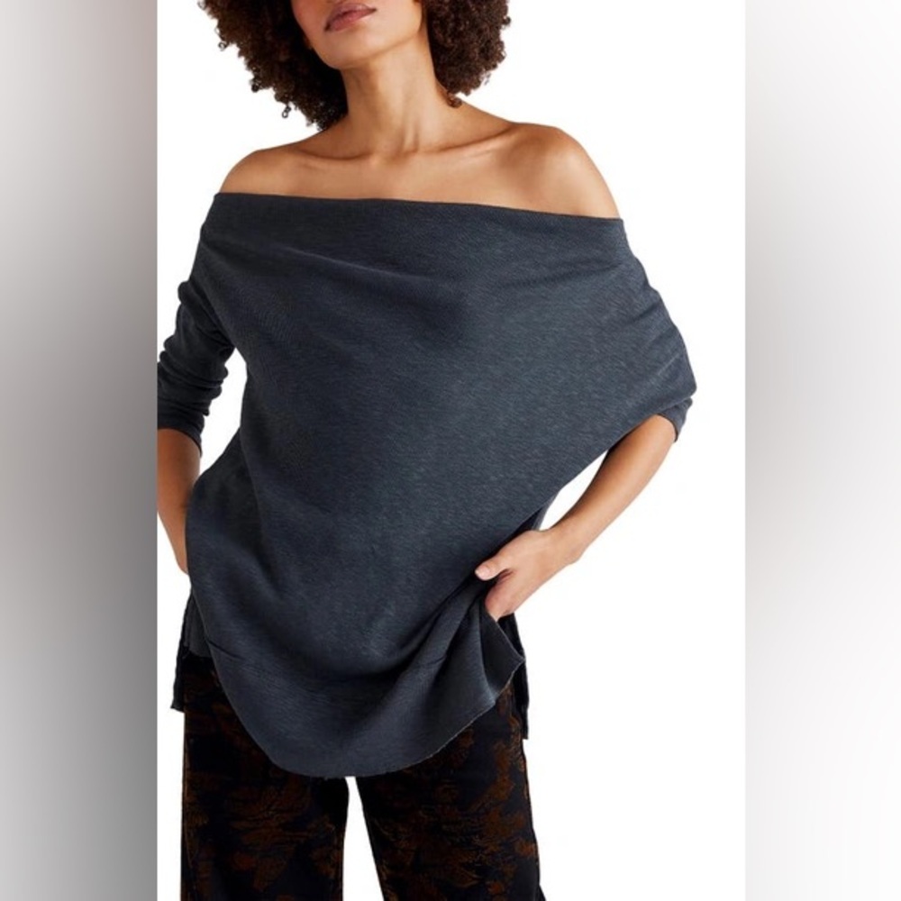 Free People Get Together Long Sleeve Top - Black - M